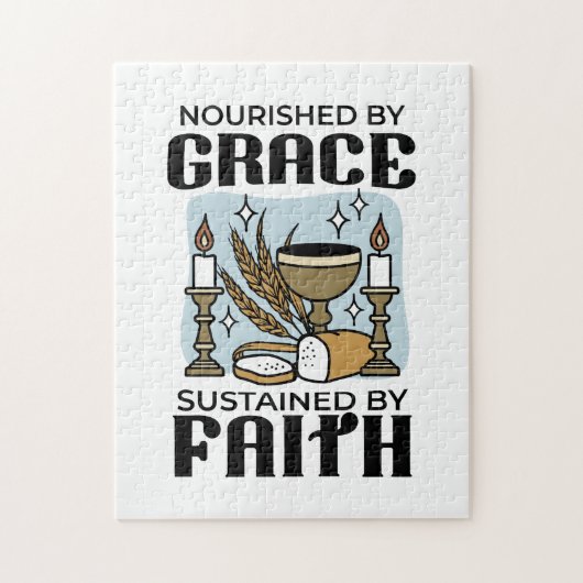Nourished by Grace, Sustained by Faith Design ジグソーパズル (縦)