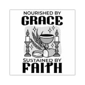 Nourished by Grace, Sustained by Faith Design ラバースタンプ (インプリント)
