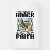 Nourished by Grace, Sustained by Faith Design 横断幕 (縦)