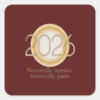 Nouvelle année, nouvelle paix スクエアシール