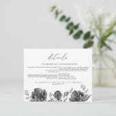 NOVAゴエレガントシックブラックフローラ結婚ズ詳細 招待状 (スタンド正面)
