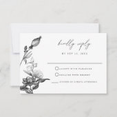 NOVAゴシッエレガントクハロウィーンフローラRSVPカード 招待状 (正面)