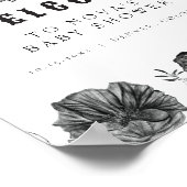 NOVAゴシックスカルLittle Booベビーシャワーウェルカム ポスター (角)