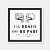 NOVAゴシックフローラスカルティル結婚デス スタンダードカクテルナプキン (正面)