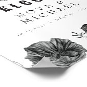 NOVAゴシックフローラスカル死結婚の歓迎 ポスター (角)