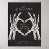 NOVAスケルトンハートハンズブライダルシャワーウェルカムポー ポスター (正面)