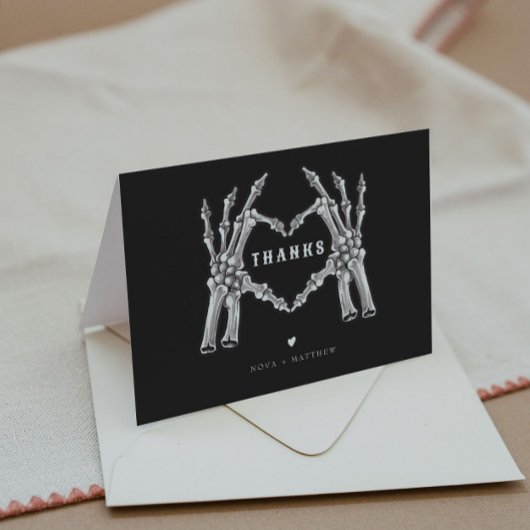 NOVAハロウィーンゴシックスカルハートハンズサンキュー サンキューカード