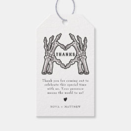 NOVAハロウィーンスケルトンハートハンズサンキュー ギフトタグ