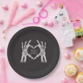 NOVAハロウィーンスケルトンハートハンズベビーシャワー ペーパープレート (パーティー)
