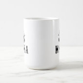 NOVAブラックフローラスカルハロウィンママ コーヒーマグカップ (中央)