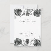 NOVAヴィンテージゴシック黒フローラ座席表 出欠カード (正面)