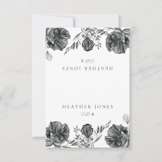 NOVAヴィンテージゴシック黒フローラ座席表 出欠カード (正面)