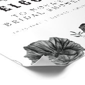 NOVA ゴシック スカル ティル デス ブライズシャワー ウェルカム ポスター (角)