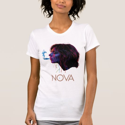 Nova Glow Painted Silence Tシャツ (正面)