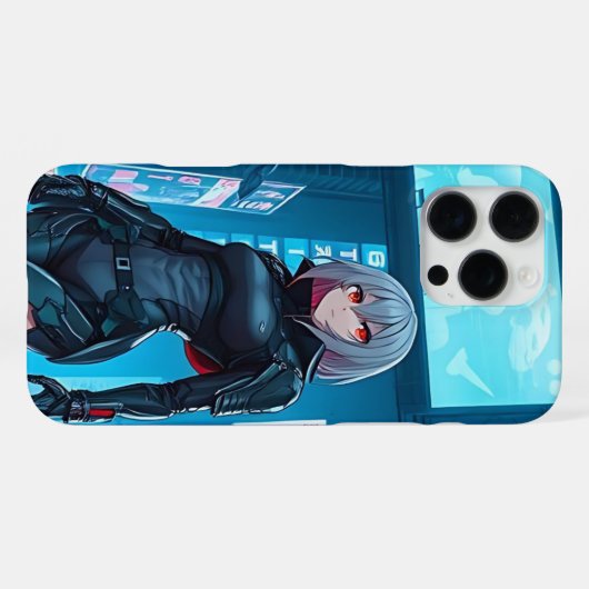 Nova Kuro Cyber Anime Iphone 16 Pro Max case iPhoneケース (裏面横)