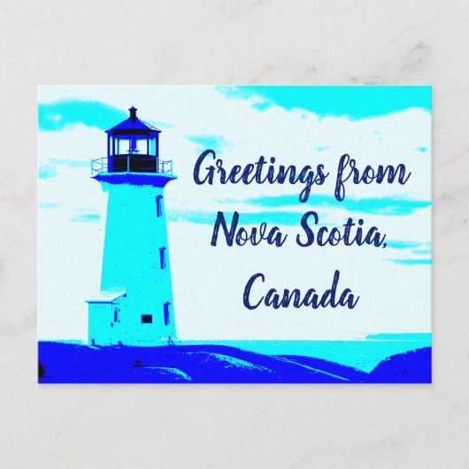 Nova Scotia Canada Lighthouseからの挨拶 ポストカード (正面)