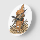 Nova Scotia Duck Tolling Retriever ラウンド壁時計 (傾斜)