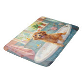 Nova Scotia Duck Tolling Retriever Bath Time Cheer バスマット (アングル)