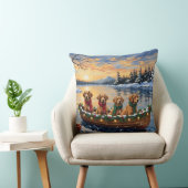 Nova Scotia Duck Tolling Retriever Christmas Boat  クッション (椅子)