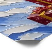 Nova Scotia Duck Tolling Retriever Christmas Boat  ポスター (角)