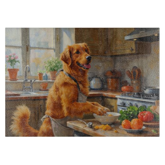 Nova Scotia Duck Tolling Retriever Cooking  カッティングボード (正面)