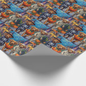 Nova Scotia Duck Tolling Retriever Halloween ラッピングペーパー (角)