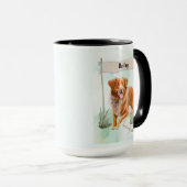 Nova Scotia Duck Tolling Retriever Watercolor Dog マグカップ (正面右)