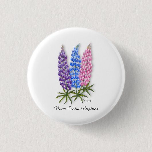 Nova Scotia Lupines 缶バッジ (正面)