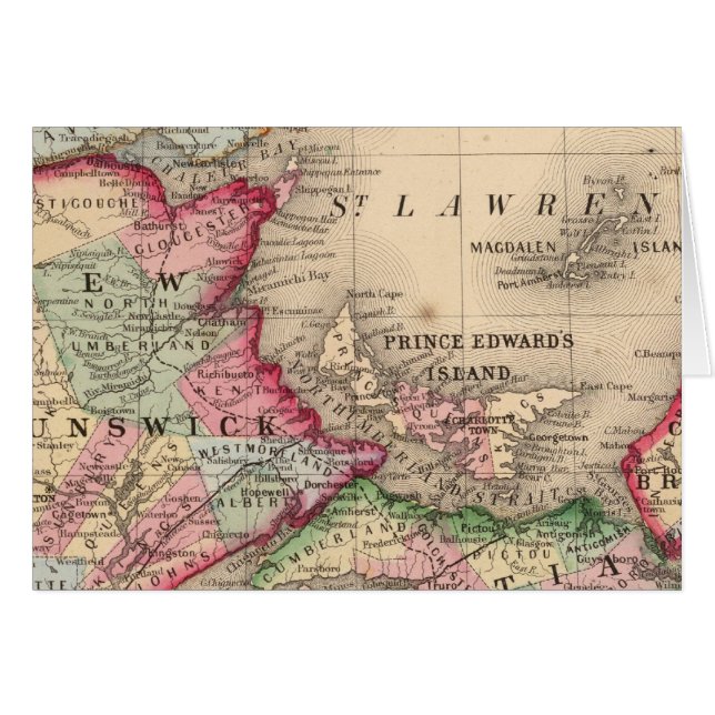 Nova Scotia、New Brunswick、Map by Mitchell氏 (正面横)