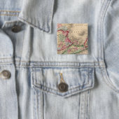 Nova Scotia、New Brunswick、Map by Mitchell氏 缶バッジ (インサイチュ)