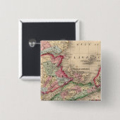 Nova Scotia、New Brunswick、Map by Mitchell氏 缶バッジ (正面&裏面)