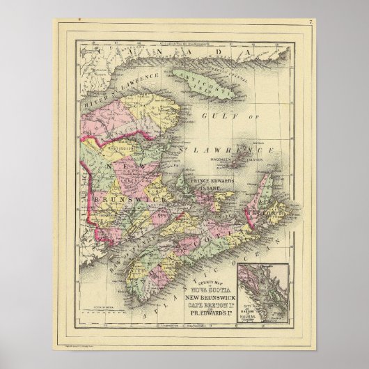 Nova Scotia, New Brunswick, Pr Edward's Id ポスター (正面)