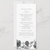 NOVA Til死ゴシックスカル結婚式 プログラムカード 招待状 (裏面)