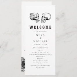 NOVA Til死ゴシックスカル結婚式 プログラムカード 招待状