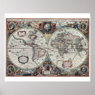 Nova Totius Terrarum Orbis Geographica Ac Hydrogra ポスター