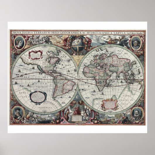 Nova Totius Terrarum Orbis Geographica Ac Hydrogra ポスター (正面)