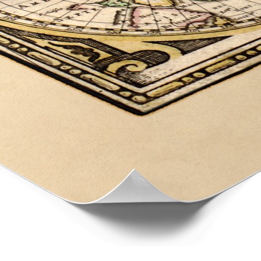 Nova Totius Terrarum Orbis Tabula (F. de Wit) ポスター (角)