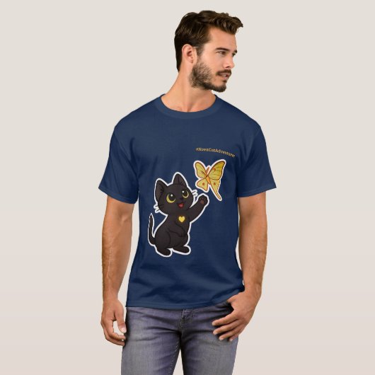 #NovaCatAdventures とルナモスの戯れ Tシャツ (正面フル)