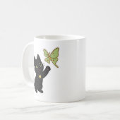 NovaCatAdventures  and Lunar Moth Frolics v2 mug コーヒーマグカップ (正面左)