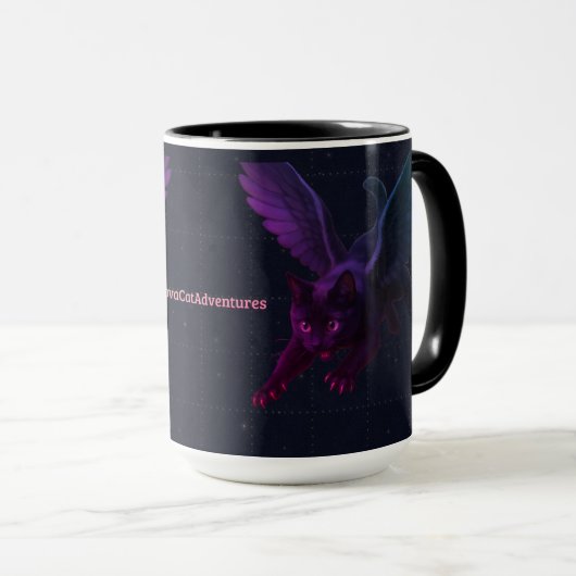 #NovaCatAdventures winged v2 mug マグカップ (正面右)