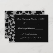 Novae Ebony （グレー） RSVPカード (正面/裏面)