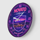 Novato California Valley Lights ラージ壁時計 (傾斜)
