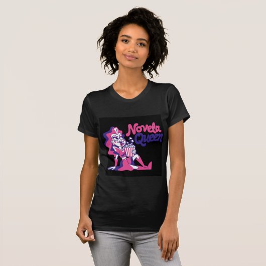 Novela Queen Rainha das Novelas Camiseta Engraçada Tシャツ (正面フル)