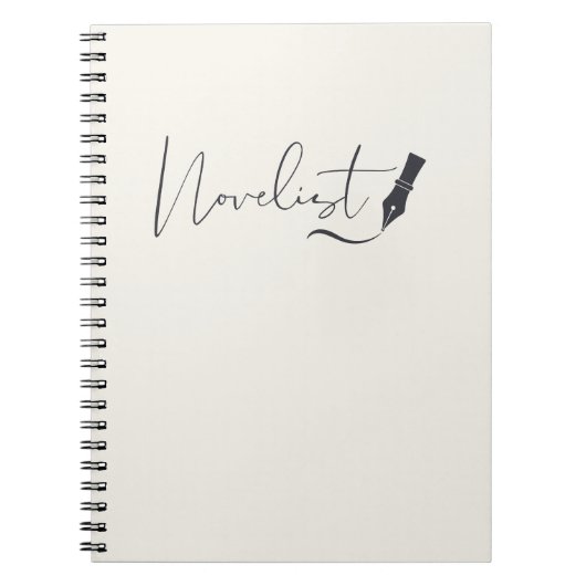 Novelist Script Notebook – Minimalist Writer Pen ノートブック (正面)