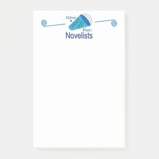 Novelistsに大声で叫ぶ ポストイット (正面)