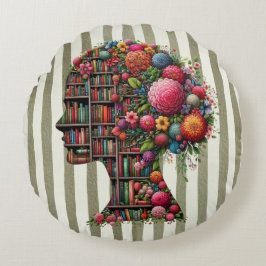 Novels Are My Sanctuary for Bookish ラウンドクッション