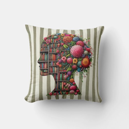 Novels Are My Sanctuary for Bookish Square クッション (正面)