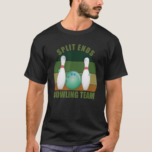 Novelty Funny Ten Pin Bowlers Team Split Ends Bowl Tシャツ (正面)
