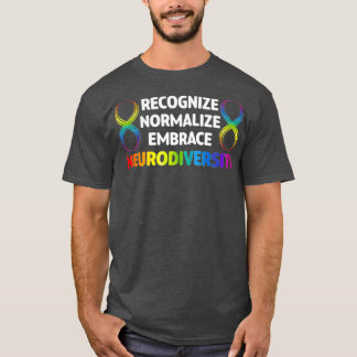 Novelty Neurodiversity Rainbow Infinity Women Men  Tシャツ