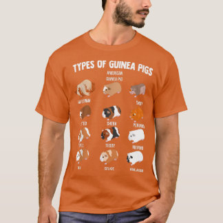 Novelty Types Of Guinea Pigs Cavies Cavia Porcellu Tシャツ